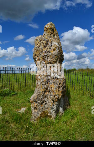 Le roi Pierre, le Rollright Stones, Pierre Cour, Grande Rollright, Chipping Norton, Oxfordshire, UK Banque D'Images