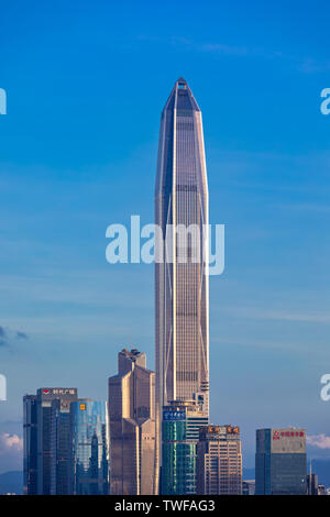 Ping An Financial Building, Shenzhen Futian CDB dans Banque D'Images