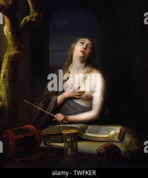 Saint pénitent Magdalene 1657 Pieter Cornelisz van Slingelandt 1640 - 1691 L'Âge d'or hollandais, les Pays-Bas peintre de portrait, Néerlandais, Banque D'Images