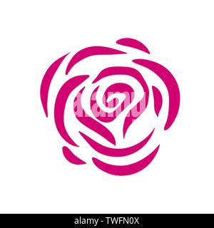 Vector illustration symbole rose sur fond blanc Illustration de Vecteur
