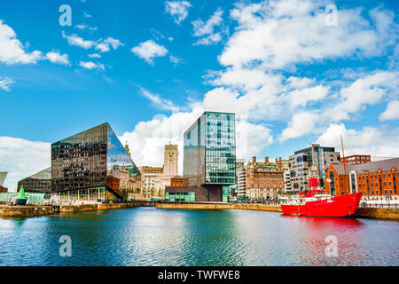 Bâtiments à Liverpool (Angleterre) près de la rivière Mersey Banque D'Images
