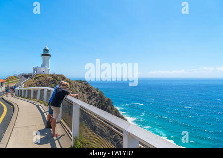 Route jusqu'à Phare de Cape Byron, parc de conservation de l'état de Cape Byron, Byron Bay, New South Wales, Australia Banque D'Images