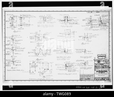 La récupération du plutonium à partir de matériaux contaminés, les détails architecturaux, Bâtiment 232-z, U.S. Atomic Energy Commission, Hanford Produits atomique, General Electric Company, DWG. No H-2-23106, 1959. - Finition du plutonium, l'usine d'incinération de déchets, 200 ouest, comté, comté de Benton, WA Banque D'Images