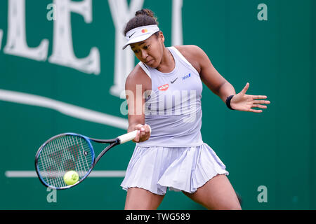 BIRMINGHAM, ANGLETERRE 17 juin Naomi de Osaka Japon en action contre Maria Sakkari de Grèce pendant la série de 32 à la Nature Valley Classic à Edgbaston, Birmingham Club Prieuré le mardi 18 juin 2019. (Crédit : Andy Whitehead | MI News) Banque D'Images