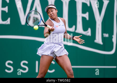 BIRMINGHAM, ANGLETERRE 17 juin Naomi de Osaka Japon en action contre Maria Sakkari de Grèce pendant la série de 32 à la Nature Valley Classic à Edgbaston, Birmingham Club Prieuré le mardi 18 juin 2019. (Crédit : Andy Whitehead | MI News) Banque D'Images