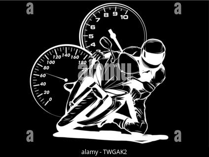 Pilotage moto Riders Voir vector illustration design Illustration de Vecteur