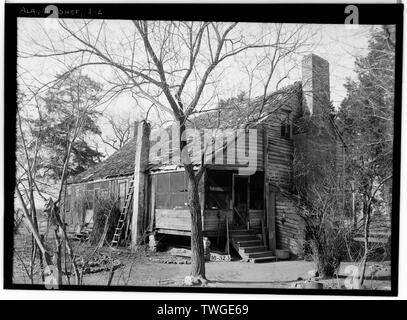 Les bâtiments historiques de l'enquête américaine O. N. Manning, photographe, 8 mars 1934. Vue arrière - Bonner House, 2708 10th Avenue, Sheffield, Comté de Colbert, AL Banque D'Images