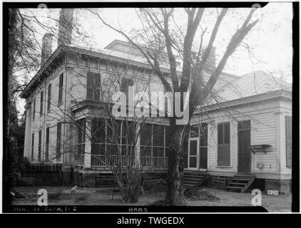 Les bâtiments historiques de l'enquête américaine O. N. Manning, photographe, le 4 avril 1934. Vue arrière. Mesopotomia - Kirkwood, Street et Kirkwood Drive, Eutaw, Greene County, AL Banque D'Images