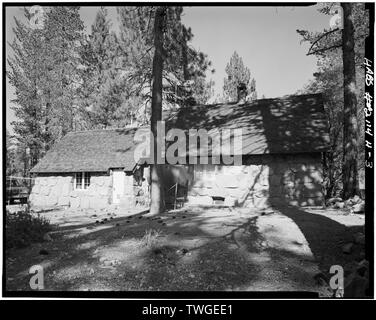 Vue arrière - Lassen Volcanic National Park, Manzanita Résidence Rangers, minéral, comté de Tehama, CA Banque D'Images