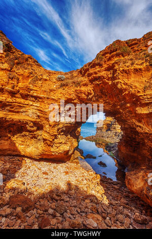 Seascape,paysage et skyline de Great Ocean Road, l'Australie Banque D'Images