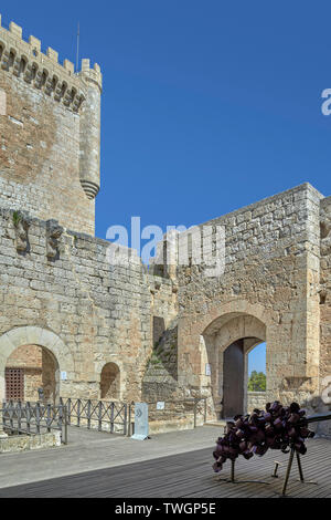 Castillo de Peñafiel, Musée du Vin de dénomination d'Origine Ribera del Duero, Province de Valldolid, Castilla y León, Espagne Banque D'Images