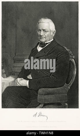 Adolphe Thiers (1797-1877), homme d'État français, journaliste et historien, deuxième élu président de la France, et le premier président de la Troisième République, Assis Portrait, gravure sur acier, Musée du Portrait d'éminents hommes et femmes de l'Europe et l'Amérique par Evert A. Duyckinck, publié par Henry J. Johnson, Johnson, Wilson & Company, New York, 1873 Banque D'Images