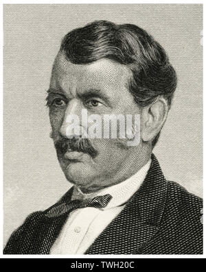 David Livingstone (1813-73), Chrétien missionnaire et explorateur écossais, Head and shoulders Portrait, gravure sur acier, Musée du Portrait d'éminents hommes et femmes de l'Europe et l'Amérique par Evert A. Duyckinck, publié par Henry J. Johnson, Johnson, Wilson & Company, New York, 1873 Banque D'Images