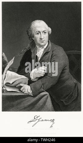 David Garrick (1717-79), acteur, dramaturge, directeur de théâtre et poète, mi-portrait, gravure sur acier, Musée du Portrait d'éminents hommes et femmes de l'Europe et l'Amérique par Evert A. Duyckinck, publié par Henry J. Johnson, Johnson, Wilson & Company, New York, 1873 Banque D'Images