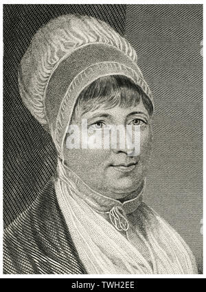 Elizabeth Fry (1780-1845), English Prison et réformateur social, Head and shoulders Portrait, gravure sur acier, Musée du Portrait d'éminents hommes et femmes de l'Europe et l'Amérique par Evert A. Duyckinck, publié par Henry J. Johnson, Johnson, Wilson & Company, New York, 1873 Banque D'Images