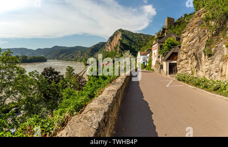 Durnstein le long du Danube dans la pittoresque vallée de la Wachau Banque D'Images