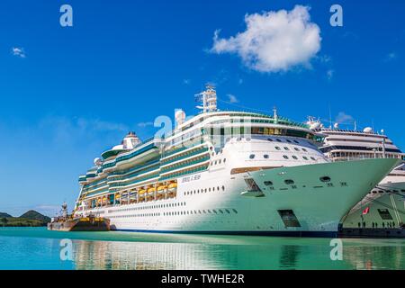 ANTIGUA, ANTILLES - décembre 7, 2016 : l'économie d'Antigua est presque entièrement basée sur le tourisme. C'est une destination de croisière majeur, lieu de villégiature Banque D'Images