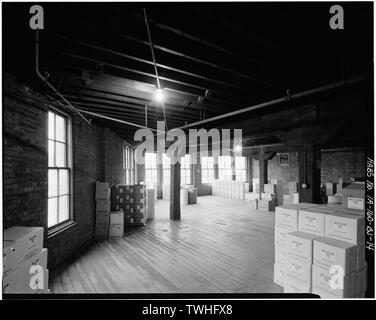 Deuxième étage d'un entrepôt. Vue de l'Ouest. - Bâtiments commerciaux et industriels, M. M. Walker Company, entrepôt, 40 rue Principale, Dubuque, Dubuque, IA Comté Banque D'Images