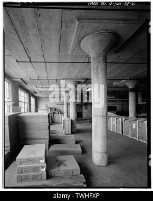 Deuxième étage d'un entrepôt. Vue de l'Ouest. - Bâtiments commerciaux et industriels, Carr, Ryder et Adams Company, entrepôt, onzième et Washington Street, Dubuque, Dubuque, IA Comté Banque D'Images