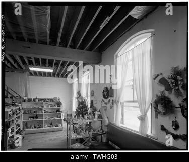 Deuxième étage d'entrepôt, montrant l'INTÉRIEUR DU MUR AVANT. Vue vers le nord. - Bâtiments commerciaux et industriels, l'entrepôt de la compagnie de semences Dubuque, Iowa Street 169-171, Dubuque, Dubuque, IA Comté Banque D'Images