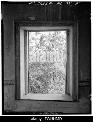 Deuxième étage, HALL CHAMBER, DÉTAIL DE LA FENÊTRE AU MUR - Genesar, la State Route 611, Berlin, Comté de Worcester, MD ; Bethane, Mariani et Assoc., répondant ; Smith, Delos H, photographe ; Warren, M E, photographe ; Floride A et M Univ, délinéateur ; Silverman, Eleni, historien Banque D'Images