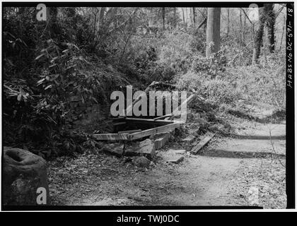 SITE DE MOULIN EN PIERRE, PLUS PROCHE 1988 - Parc de Dumbarton Oaks, trente-deuxième et R Rue Northwest, Washington, District of Columbia, DC Banque D'Images