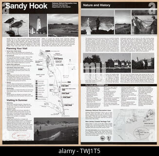 English : titre du panneau. Comprend le texte et les mauvais. Texte, plan de situation, et de l'ill. au verso. Accessible également sur le site Web de la Bibliothèque du Congrès comme une image raster. ; Sandy Hook, Gateway National Recreation Area Banque D'Images