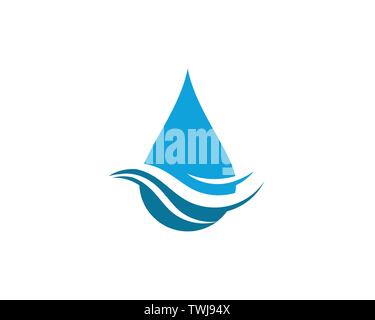 Goutte d'eau Modèle Logo vector illustration design Illustration de Vecteur