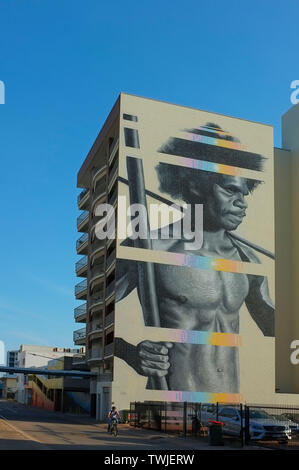 Certains de l'art de la rue de Austin Lane dans Darwin, Territoire du Nord, Australie. Banque D'Images