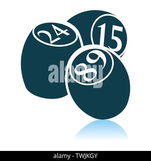Bingo Kegs Icon. Shadow Reflection Design. Vector Illustration. Illustration de Vecteur