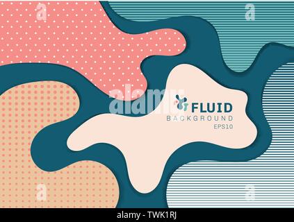 Résumé fond style 3D dynamique bannière web design de formes fluides avec la notion moderne. Vous pouvez utiliser pour poster, web, landing page, couvrir Illustration de Vecteur