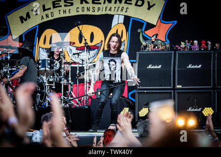 Copenhague, Danemark. 20 Juin, 2019. Copenhague, Danemark - Juin 20th, 2019. Le chanteur et guitariste Slash (photo) effectue un concert live avec Myles Kennedy et les conspirateurs au cours de l'heavy metal danois Copenhell festival 2019 à Copenhague. (Photo crédit : Gonzales Photo/Alamy Live News Banque D'Images