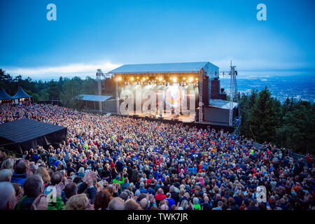 Oslo, Norvège. 20 Juin, 2019. Oslo, Norvège - Juin 20th, 2019. La vue sur la scène pendant un concert live au festival de musique 2019 OverOslo norvégien à Oslo. (Photo crédit : Gonzales Photo/Alamy Live News Banque D'Images