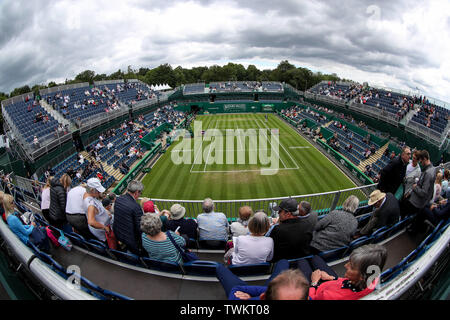 Club Prieuré Edgbaston, Birmingham, UK. 21 Juin, 2019. Nature Valley WTA tennis Classic tournoi ; le centre court stadium, sous les nuages, avant que le jeu commence : Action Crédit Plus Sport/Alamy Live News Banque D'Images