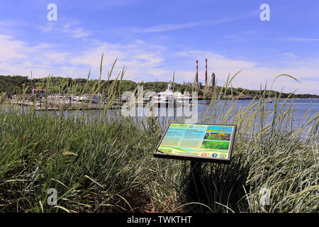 Village de Port Jefferson Long Island New York Banque D'Images