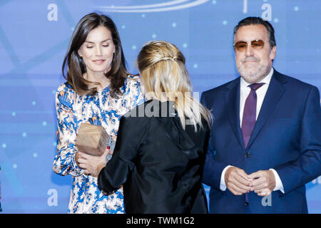 MADRID, ESPAGNE - Juin 21 : Reine Letizia assiste à la livraison de la 5e édition de la remise des prix à El Discapnet Beatriz hotel à Madrid, Espagne le 21 juin de 2019. Credit : Jimmy Olsen/Media ESPAGNE*** ***aucune perforation Banque D'Images