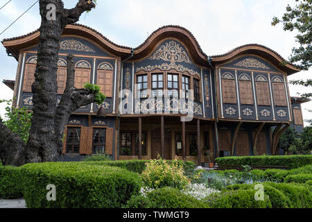 Plovdiv, Bulgarie - Mai 6, 2019 : l'architecture typique,maisons médiévales historiques. Le Musée Ethnographique de Plovdiv. L'UNESCO est Plovdiv ancienne Wor Banque D'Images