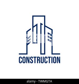 Aperçu de l'entreprise de construction construction immobilier vecteur conception logo Illustration de Vecteur