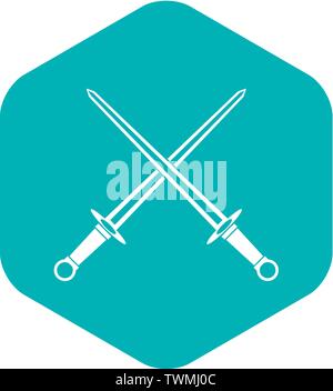 Dans un style simple icône Swords Illustration de Vecteur