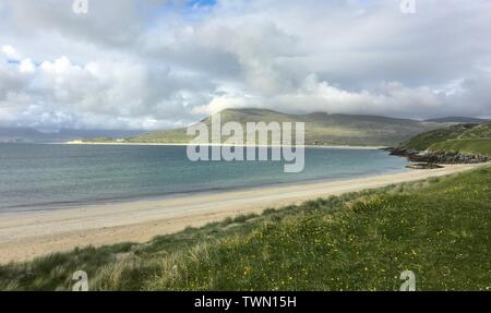 Un magnifique paysage à Horgabost sur l'île de Harris dans les Hébrides extérieures Banque D'Images