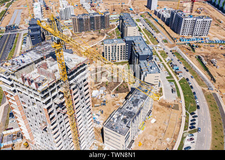 Développement de la nouvelle ville salon. les immeubles à appartements en construction. Vue aérienne Banque D'Images