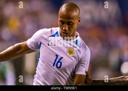 Houston, Texas, USA. 21 Juin, 2019. Avant Curaao Gino Van Kessel (16) au cours d'une Gold Cup match du groupe c entre le Honduras vs Curaao au stade BBVA à Houston, Texas. La finale 1-0 Curaao. Maria Lysaker/CSM/Alamy Live News Banque D'Images