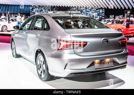 Paris, France, Octobre 08, 2018 : GAC GA4 à moteur mondial de l'Automobile de Paris, voiture produite par automobile chinois bouilloire GAC Motor Banque D'Images