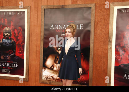 20 juin 2019 - Westwood, CA, USA - LOS ANGELES - jan 20 : Sammi Hanratty au ''Annabelle vient à la maison'' en première mondiale au Théâtre du Village Le 20 juin 2019 à Westwood, CA (crédit Image : © Kay Blake/Zuma sur le fil) Banque D'Images