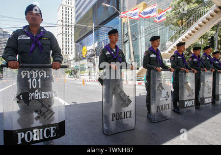 Bangkok, Thaïlande. 22 Juin, 2019. Stand Policiers Gardiens du 34e Sommet de l'ASEAN à Bangkok, Thaïlande. Credit : SOPA/Alamy Images Limited Live News Banque D'Images