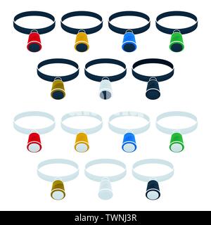 Loupe sur fond blanc pour vos dessins. L'analyse de télévision d'icônes. Illustration de Vecteur