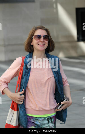 Londres, Royaume-Uni, 22 juin 2019. Gemma Whelan est connue pour avoir joué Yara Greyjoy dans la série dramatique de HBO Game of Thrones vue dans les studios de la BBC à Londres Banque D'Images