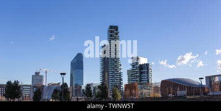 Milan, Italie - 26 novembre 2017 : avis de Porta Nuova de Milan Banque D'Images