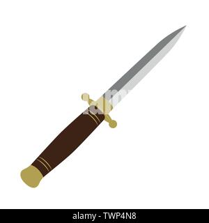 Sharp dagger knife isolated vector illustration EPS10 Illustration de Vecteur