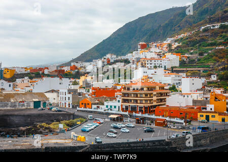 Garachico, Tenerife, Espagne, Juin 08, 2015 : Vue aérienne de Garachico à Tenerife, Îles Canaries, Espagne Banque D'Images